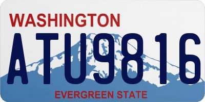 WA license plate ATU9816