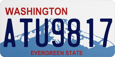 WA license plate ATU9817