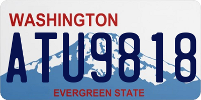 WA license plate ATU9818