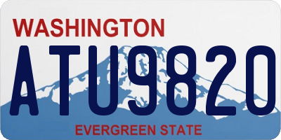 WA license plate ATU9820