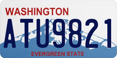 WA license plate ATU9821