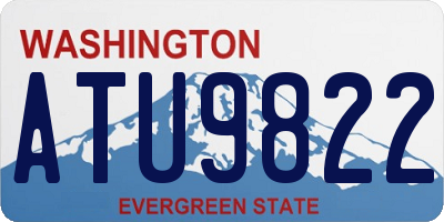 WA license plate ATU9822