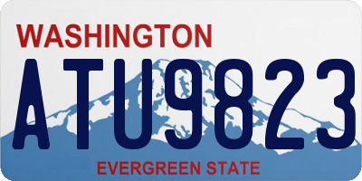 WA license plate ATU9823