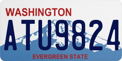WA license plate ATU9824