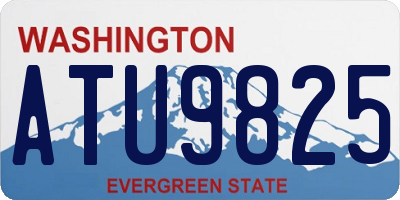 WA license plate ATU9825