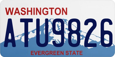 WA license plate ATU9826