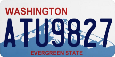 WA license plate ATU9827