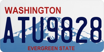 WA license plate ATU9828
