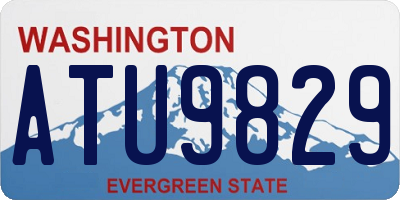 WA license plate ATU9829