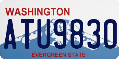 WA license plate ATU9830
