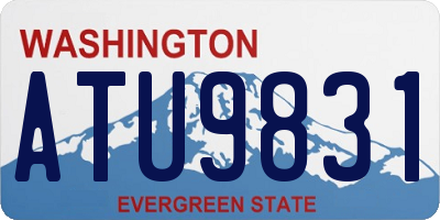 WA license plate ATU9831