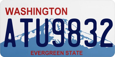 WA license plate ATU9832
