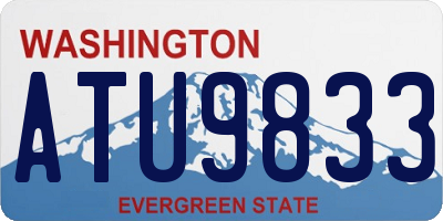 WA license plate ATU9833