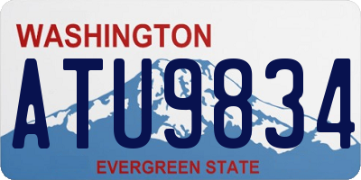 WA license plate ATU9834
