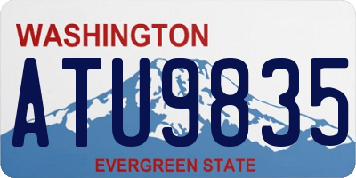 WA license plate ATU9835
