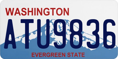 WA license plate ATU9836