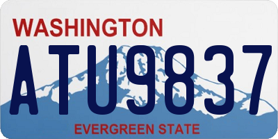 WA license plate ATU9837