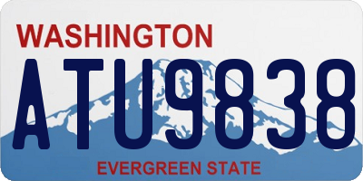 WA license plate ATU9838