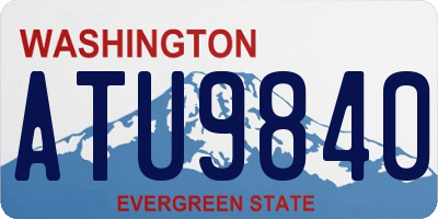 WA license plate ATU9840