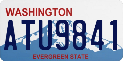 WA license plate ATU9841