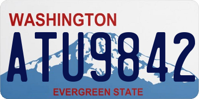 WA license plate ATU9842