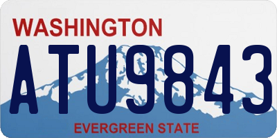 WA license plate ATU9843