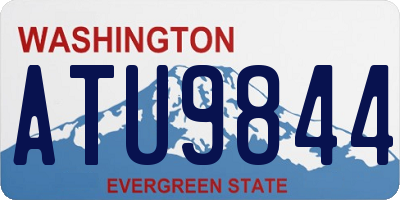 WA license plate ATU9844
