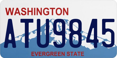 WA license plate ATU9845