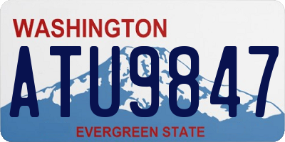 WA license plate ATU9847