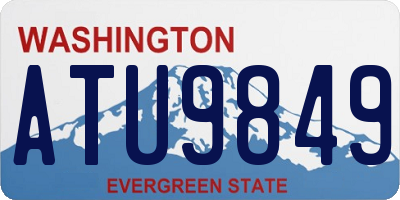 WA license plate ATU9849