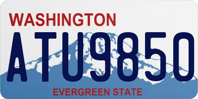 WA license plate ATU9850