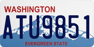 WA license plate ATU9851