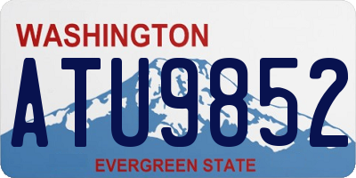WA license plate ATU9852