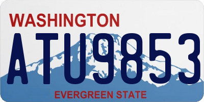 WA license plate ATU9853