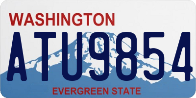 WA license plate ATU9854