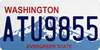 WA license plate ATU9855