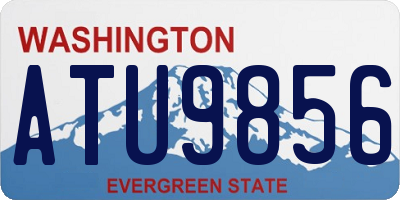 WA license plate ATU9856