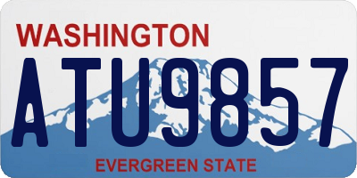 WA license plate ATU9857