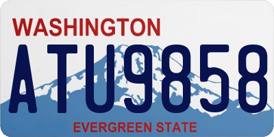 WA license plate ATU9858