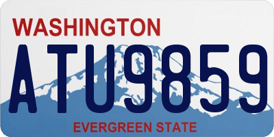 WA license plate ATU9859