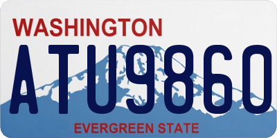 WA license plate ATU9860