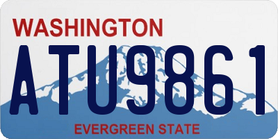 WA license plate ATU9861