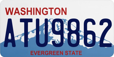 WA license plate ATU9862