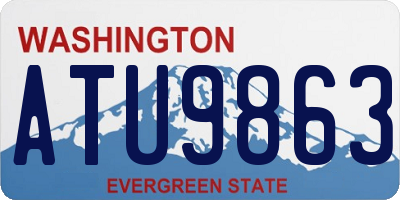 WA license plate ATU9863