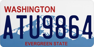 WA license plate ATU9864