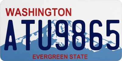 WA license plate ATU9865