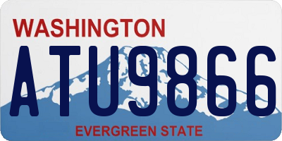 WA license plate ATU9866