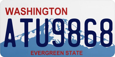 WA license plate ATU9868