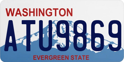 WA license plate ATU9869