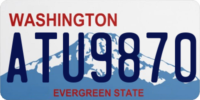 WA license plate ATU9870